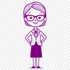 Teacher Silhouette Vector Graphic A female educator stands in front of a whiteboard, representing the profession of teaching.