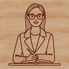 Educator Portrait Illustration of a woman in a professional educator role, suitable for educational or professional contexts.