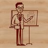Professional Teacher Illustration A professional illustration of an adult male teacher, suitable for educational purposes.