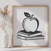 Illustrated Book with Apple Logo Cover A digital illustration of a book with the Apple logo on the cover.