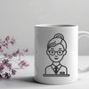 SVG Clip Art Woman in Teaching Profession An illustration of a woman in a professional teaching setting.