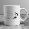 Stylized Ceramic Cup SVG File A stylized teacup illustration, suitable for digital designs and crafts.