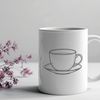 Vintage Style Teacup Illustration A delicate teacup design for crafting and DIY projects, created as a vector SVG image.