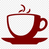 Simple design of a ceramic teacup with handle and saucer, suitable for vector graphics and digital cutting machines.