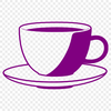 SVG Stylized Tea Cup Design A stylized illustration of a teacup with a handle and saucer.