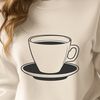 Minimalist Teacup SVG Clip Art A minimalist vector illustration of a teacup, suitable for digital design and printing.