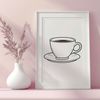 Hand-Drawn Teacup Illustration A simple, hand-drawn teacup illustration in a vector format.