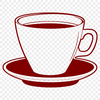 Simple Teacup Illustration for Digital Designs A simple vector illustration of a teacup, ideal for digital designs and crafts.