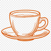 Simple Teacup Vector Graphic A simple vector design of a teacup, suitable for clip art or vector graphics.