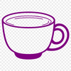 Beautiful Ceramic Teacup Vector Graphic A digital illustration of a ceramic teacup with a handle and rim, suitable for vector graphics and commercial design.
