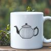 Tea Time Vector Illustration A stylized vector illustration of a teapot, suitable for digital design projects.