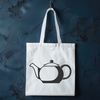 Tea Time Vector Design A ceramic teapot illustration with a spout and handle, suitable for digital design projects.