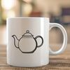 Vector Teapot Design Free Download A 2D illustration of a teapot made from vector lines.