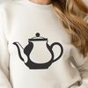 Beautiful SVG Tea Vessel Design Vector illustration of a traditional teapot with a spout and handle.
