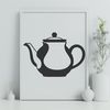 SVG Tea Time Icon A simple illustration of a teapot with a spout and handle, suitable for digital design projects.