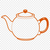 Beautiful Teapot Illustration A digital illustration of a teapot with spout and handle, suitable for vector art design.