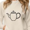SVG Vector Art of a Classic Teapot A simple illustration of a traditional teapot with a spout and handle, designed as a vector image.