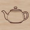 An SVG vector design of a teapot for crafting and DIY projects featuring a teapot with intricate details.