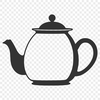 Beautiful Ceramic Tea Set Icon A teapot with a traditional design, suitable for vector art projects.