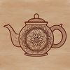 Simple SVG Teapot Clip Art A simple, hand-drawn design of a teapot for craft projects, suitable for cutting out with a Cricut or laser cutter.