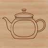 Intricate Teapot Design A digital illustration of a traditional teapot with intricate details, designed as a vector graphic.