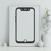 Modern Cell Phone Design Vector Graphic An SVG vector graphic representation of a contemporary cell phone device.