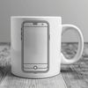 Modern Phone Vector Art A modern mobile phone design in vector format, suitable for digital use and customization.