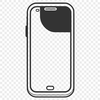 Vector Phone Icon for Digital Design Mobile phone icon in vector format, suitable for digital design and cutting machine applications.
