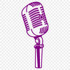 Modern Mic Icon A digital illustration of a microphone with a sleek and modern design.