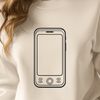 SVG Cell Phone Clip Art An SVG illustration of a modern mobile device with rounded edges and screen details.