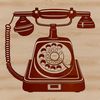 Telephone Icon in Digital Vector Design A digital representation of a telephone, designed as a vector image.