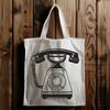 Classic Phone Design SVG A minimalist illustration of a classic telephone with a sleek design.