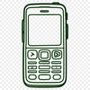 High-resolution digital illustration of a smartphone with sleek design.