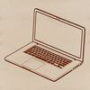 Tech Gadget Illustration A digital device with a keyboard and screen.
