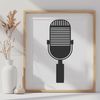 Vector Microphone Icon for Technology Projects A digital microphone icon designed as vector art for commercial or personal use in technology and design projects.
