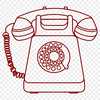 A simplified illustration of a classic telephone device.