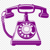 A modern vector illustration of a telephone in a digital format.