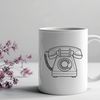 Minimalist Telephone Design Vector A minimalist design illustration of a telephone.