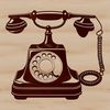 Telephone Graphic Illustration Telephone icon in a simple, vector format, ideal for digital designs.