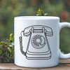 A simple telephone icon with clean lines and minimal details, ideal for web design or digital projects.