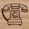 Clean Line Phone Icon A digital illustration of a classic telephone with clean lines and simple design, suitable for vector graphics.