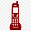 A digital representation of a traditional telephone in vector format.