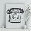 Telephone Illustration for Cutting Machines Vector illustration of a telephone, suitable for cutting machine designs and commercial or personal use.