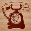Vector Telephone Design Icon A stylized illustration of a classic telephone device, suitable for vector design and commercial or personal use.