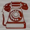 Classic Phone Symbol SVG An SVG icon representation of a classic telephone device, ideal for web and graphic design projects.