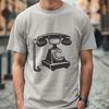 A digital representation of a telephone, created as a vector image for flexible design and editing.