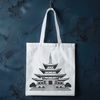 Buddhist Architecture Illustration A vector graphic representation of a serene Buddhist temple architecture, suitable for various designs.