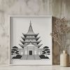 Traditional Buddhist Temple Architecture Vector illustration of a traditional Buddhist temple architecture