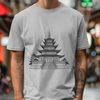 Vector Buddhist Temple Design Buddhist temple architecture in a simple vector design.