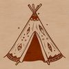Simple Outdoor Shelter SVG A simple illustration of a tent suitable for outdoor camping activities.
